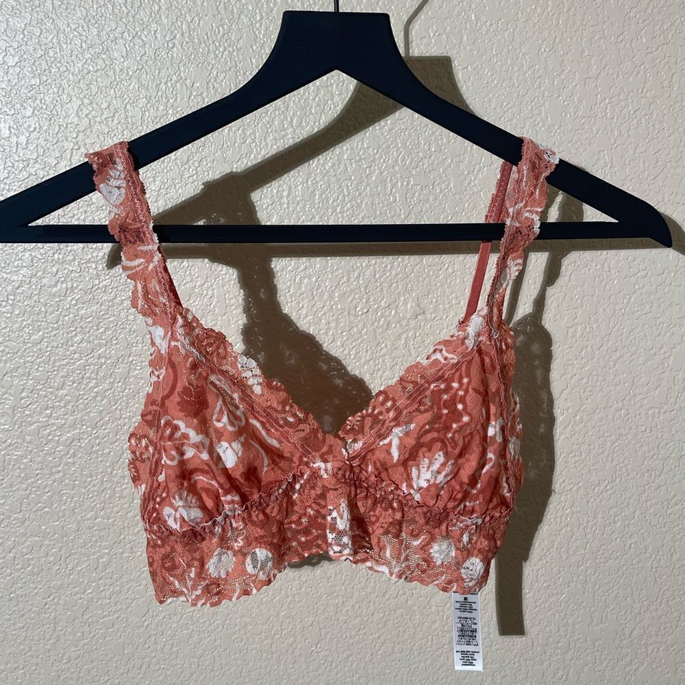 Hanky Panky Rust and White Lace Bralette